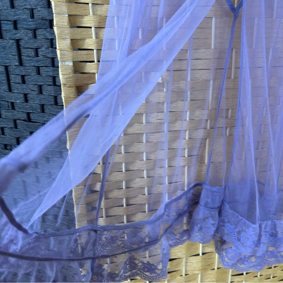 Victoria’s Secret light purple baby 
doll lingerie size medium triangle cut VTG - Picture 2 of 6